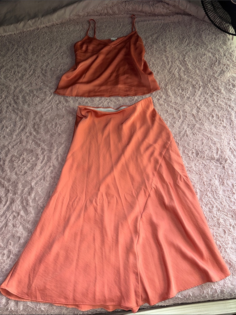 Coral Maxi Skirt set - Flowing A-Line
